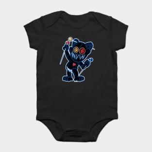 VooDoo Black Kitty Cat Doll Pittsburg Colors Baby Bodysuit